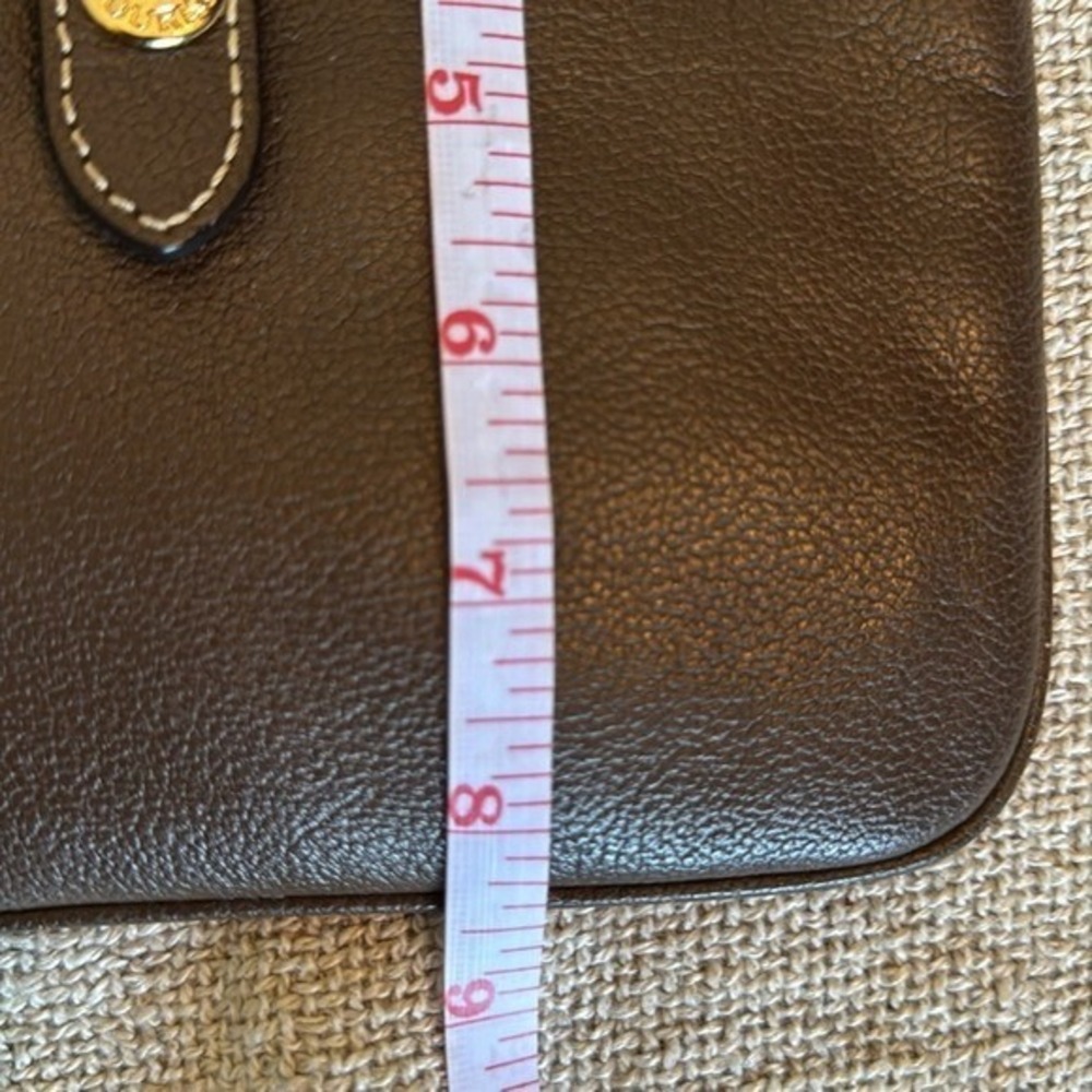 Dooney & Bourke Pebble Grain Letter Carrier Crossbody Brown Leather with COA - Picture 15 of 16